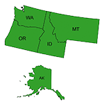 OPN Pacific Northwest. Montana, Idaho, Washington, Oregon, and Alaska
